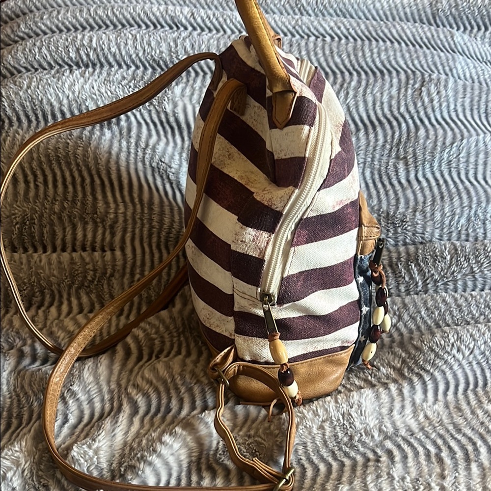 Striped And Star Patterned Backpack - image 3